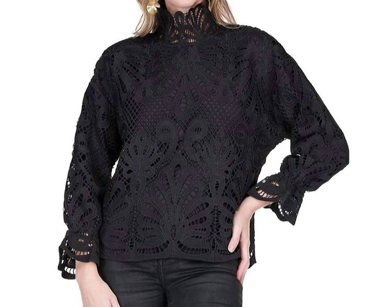 Jade Melody Tam Blouse Black Large 2