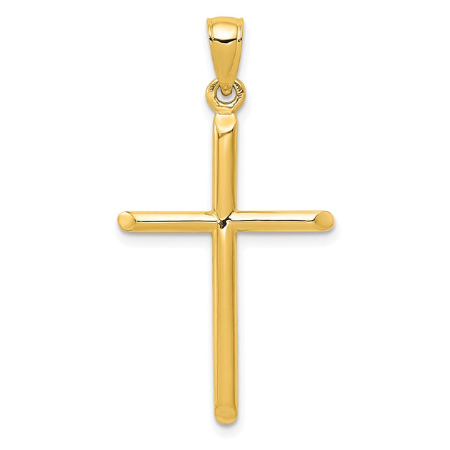 Diamond2Deal Tubular Cross Pendant Gold 2
