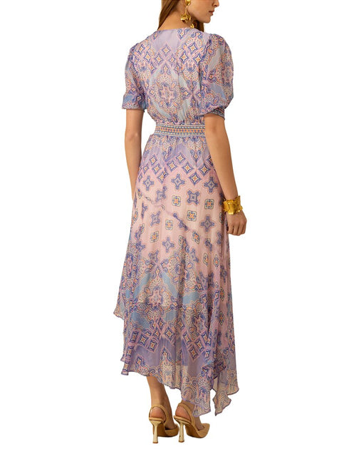 Hale Bob Malaya Midi Dress Blue Small 3