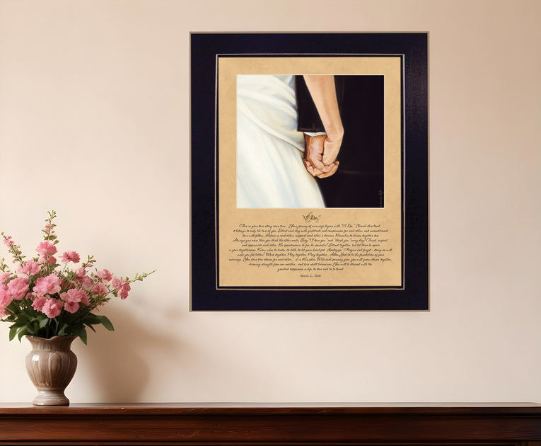 Hivvago I Do 8 Framed Print Wall Art Black 2