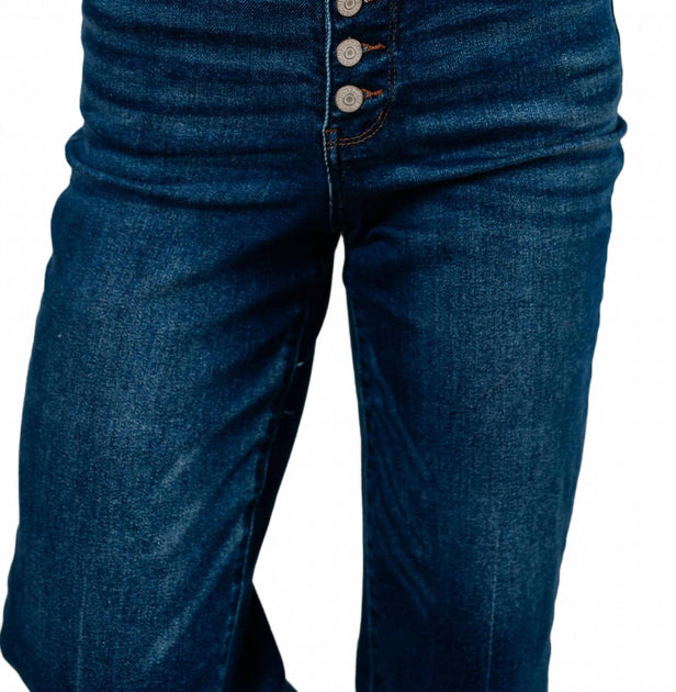 Judy Blue Janice Wide Leg Crop Jeans Blue 31 4