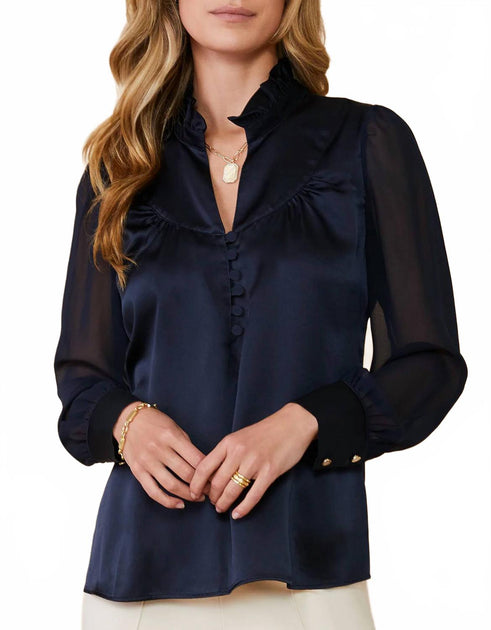 Spartina 449 Ayla Blouse Blue XL 2