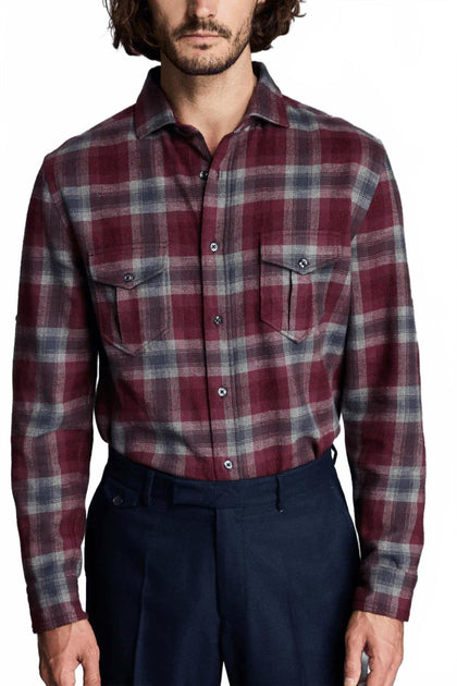Billy Reid Scout Shirt Red Large 3