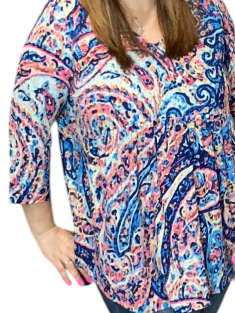 honeyme Rainbow Paisley Tee Multi XL 3