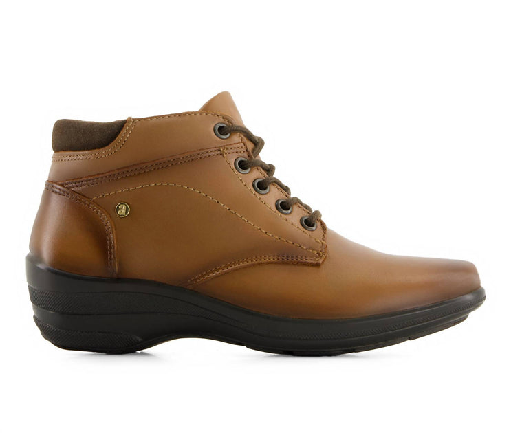 Andrea Leather Lace Up Booties Brown US 8 4