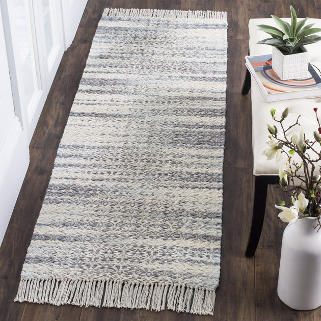 Safavieh Boston Flachgewebter Teppich, Grau / Elfenbein 3