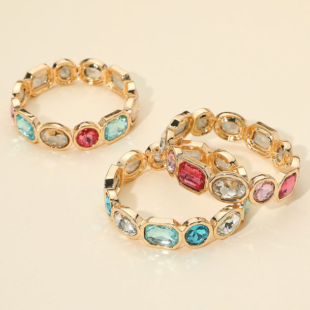 FASHNZFAB Stretch Bracelet Blue One Size 4