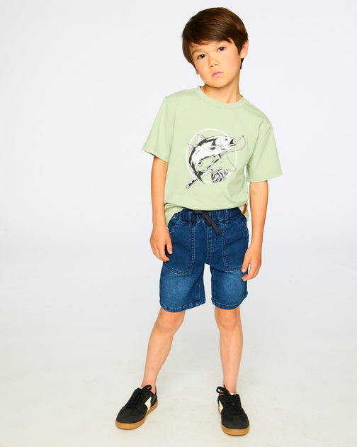 Deux par Deux French Terry Denim Shorts Navy Blue US 5T 4