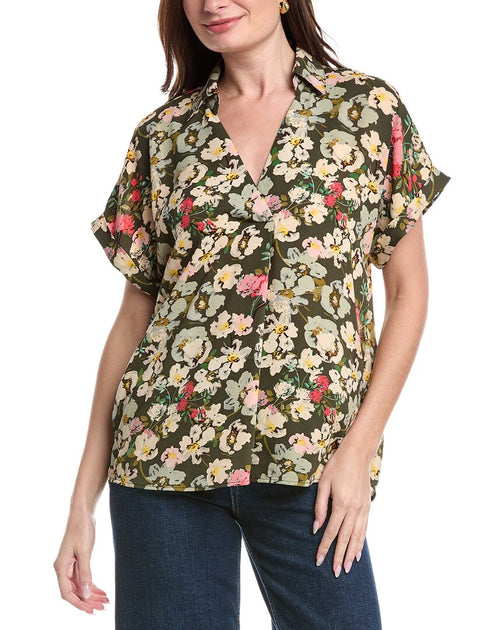 cabi Replay Top Green XS 2