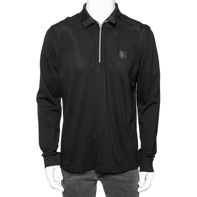 Hugo Boss Pima Cotton Long Sleeve T-Shirt Black Large 2
