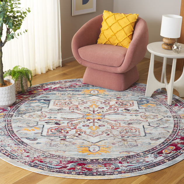 Safavieh Crystal CRS503 Teppich Hellblau / Rot 4