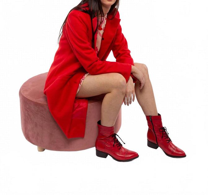 ASTRID Candy Long Coat Red XLarge 2