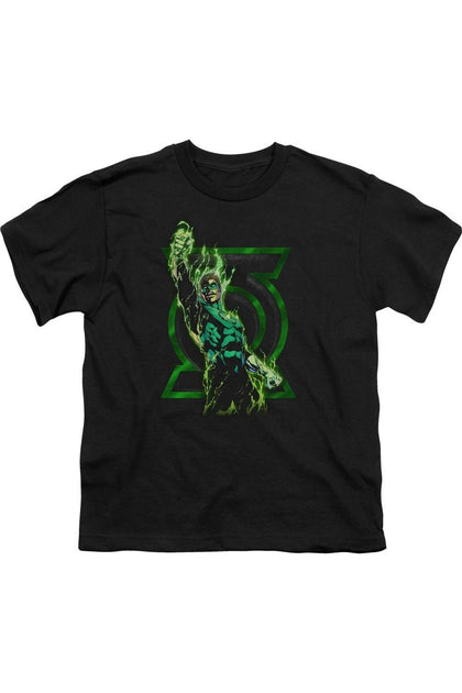 Gildan Green Lantern Fully Charged Short Sleeve Tee Black XSmall 2