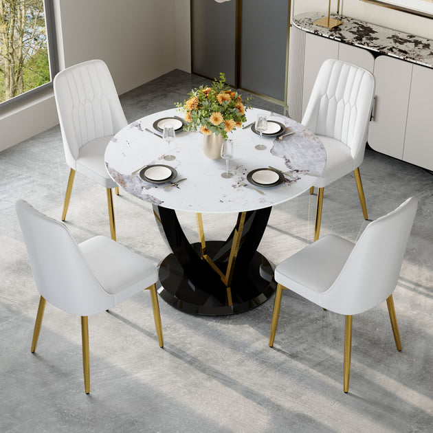 Streamdale Pandora Dining Set White/Black 2