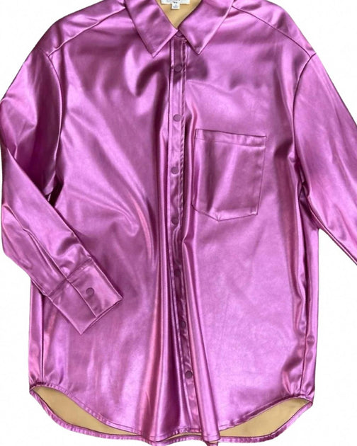 entro Dreams Button Down Shirt Pink Large 3