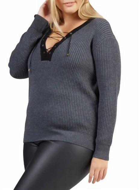 Tart Collections Amity Sweater Grey 3X 4
