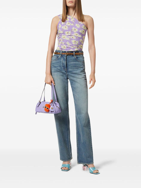 Versace One-Shoulder Top Purple EU 42 3