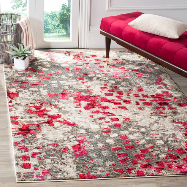 Safavieh Monaco MNC225 Tapis Gris/Fuchsia 2