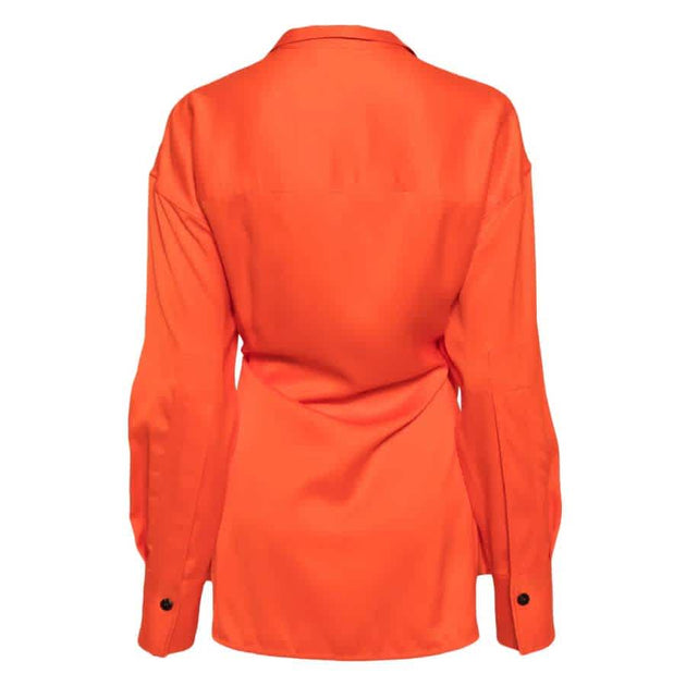 Salvatore Ferragamo Ferragamo Wrap Design Langarmbluse Rot US 6 3