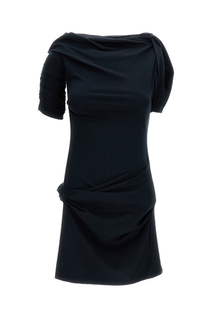 Jacquemus La Mini Robbe Drapeado Dress Black Small 2