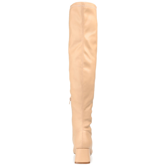 Journee Collection Melika Over-the-Knee Boot Beige US 6.5 4