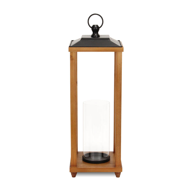 Hivvago 24 inch Geometric Floor Lantern Brown Black 4