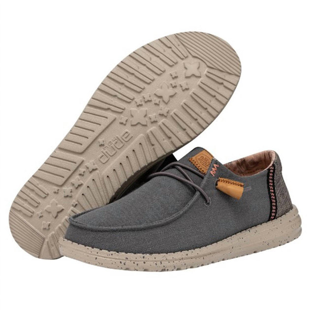 Hey Dude Wendy Youth Canvas Sneakers Grey US 10 4