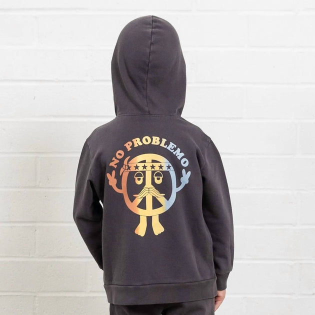 Tiny Whales No Problemo Hoodie Grey US 7 4