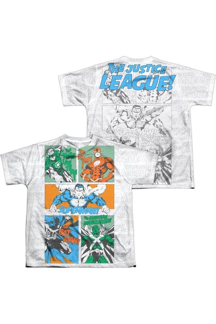 Gildan Justice League of America Justice Panels Youth Poly Crew Tee Multi XL 2