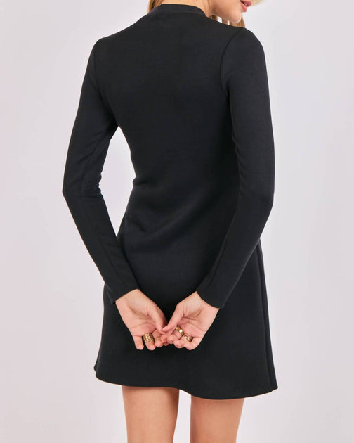 Sadie & Sage Claudia Mockneck Mini Dress Black Small 3