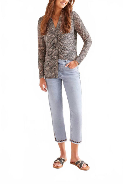 TRIBAL Cropped Jean Light Blue US 6 2