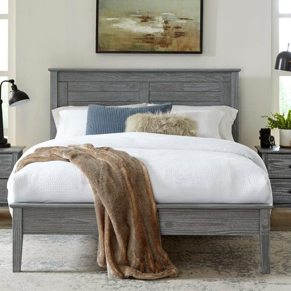 Hivvago Platform Bed Grey Queen 4