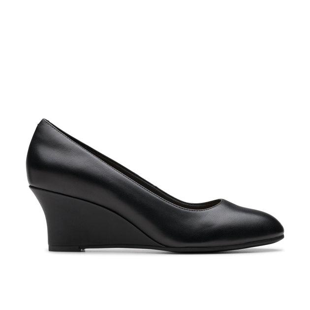 Clarks Olivette Pearl Wedge Heel Black US 9.5 2