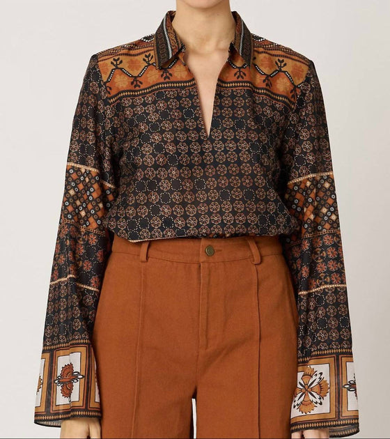 Cleobella Moira Bluse Orange Large 4