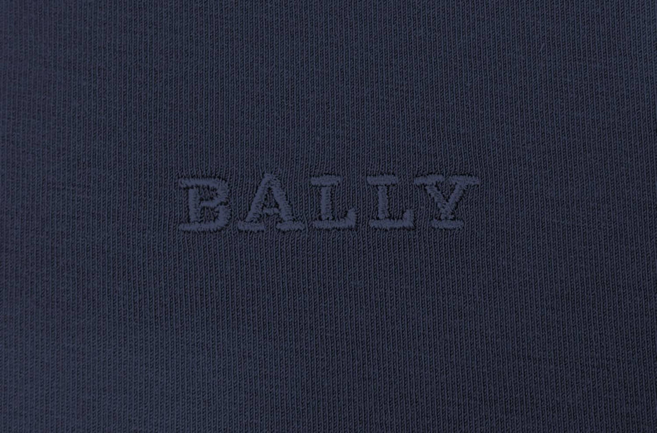 Bally Men's V-Neck Logo T-Shirt Blue XXSmall 4