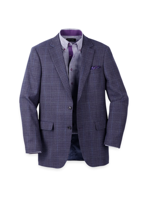 Paul Fredrick Single Breasted Sport Coat Purple US 48 Regular 2