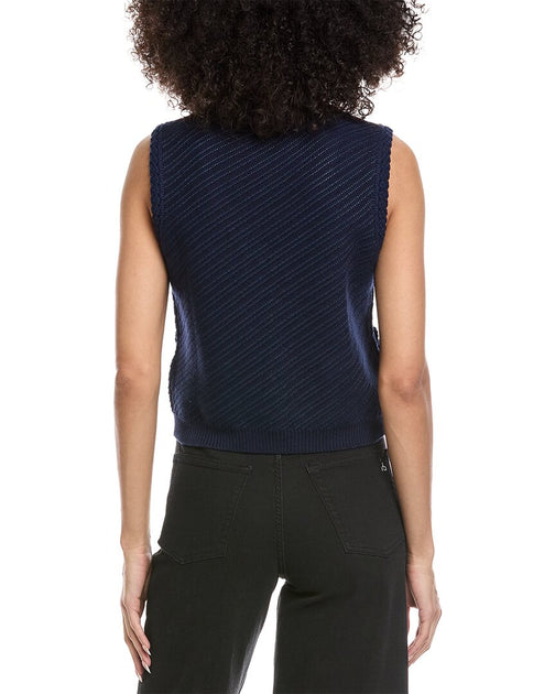 rag & bone Claire Vest Blue XXS 3