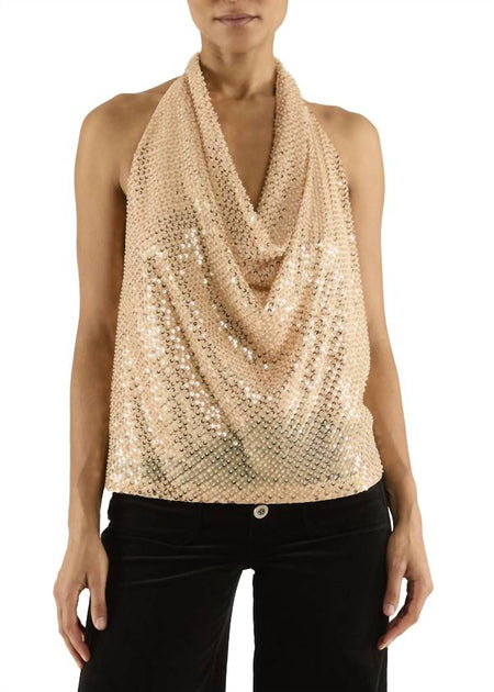 Ramy Brook Alice Halter Top Gold Medium 2