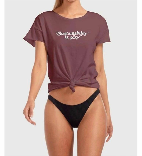 Vitamin A T-shirt Sustainability Is Sexy Rouge Large 2