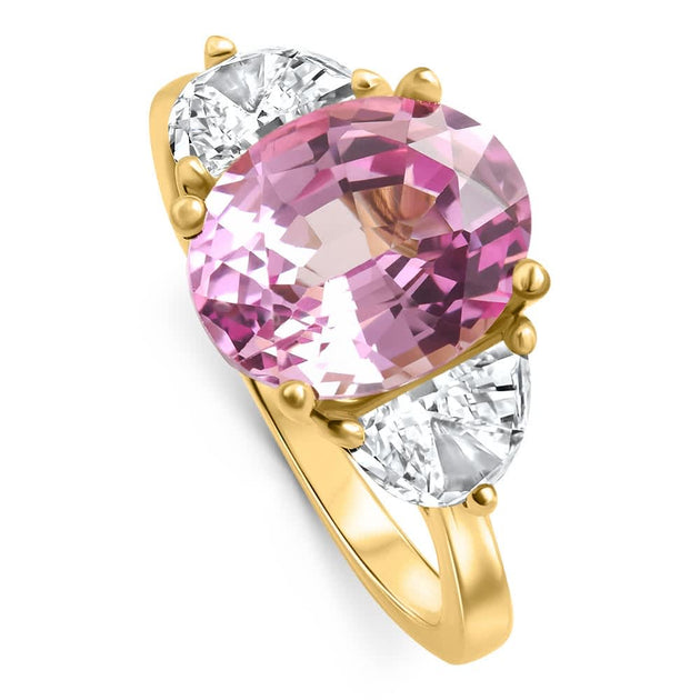 Pompeii3 Sapphire Diamond Ring Yellow Gold US 5 3