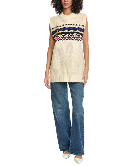 Isabel Marant Etoile Crafty Winter Strickweste Beige EU 38 2