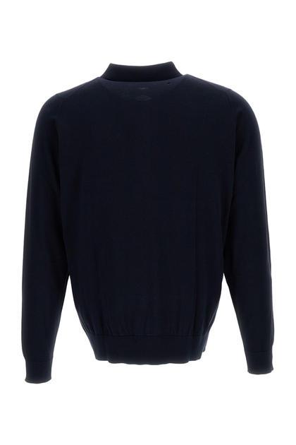 John Smedley Polo Manches Longues Bleu XLarge 3