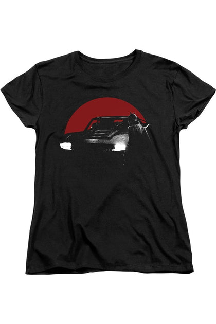 Gildan The Batman Red Moon And Batmobile T-Shirt Black XLarge 2