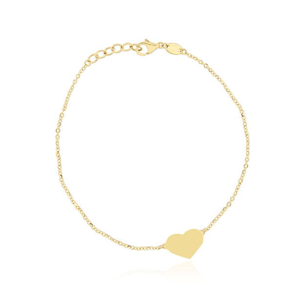The Loavery Single Heart Bracelet Gold 3