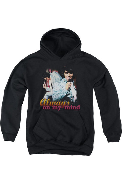 Gildan Elvis Presley Always On My Mind Jugend Kapuzenpulli Schwarz Small 2