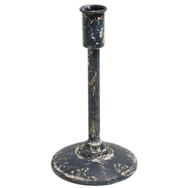 Bougeoir Noir Hivvago Aspect Usé 9" 3