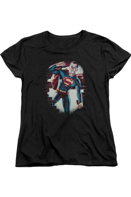 Gildan Superman Vintage Steel Short Sleeve T-Shirt Black Medium 2