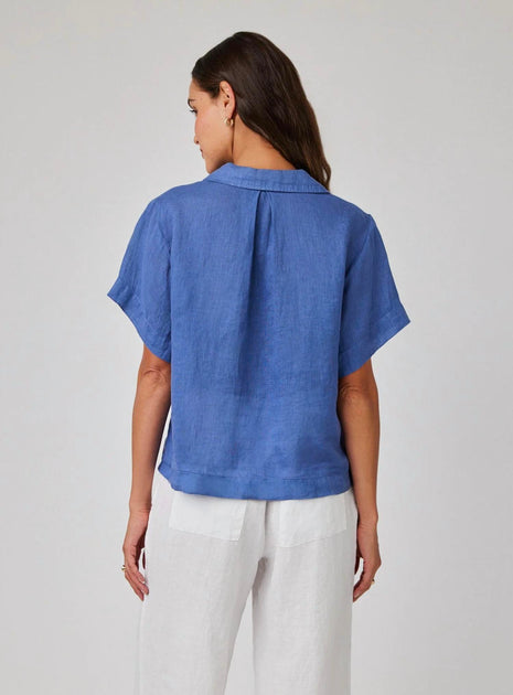 Bella Dahl Antique Flowy Button Down Top Violet Small 3