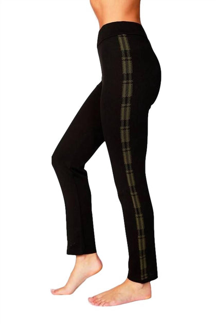 Angel Track Pant Plaid Trim Black Medium 3