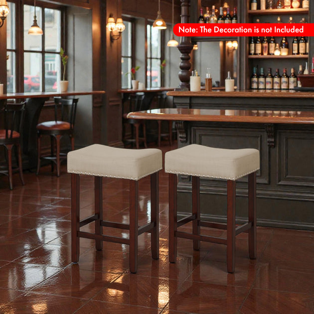 Hivvago Tabourets de bar rembourrés de 24 pouces - Lot de 2 4